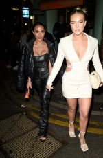 ARIANNA AJTAR abd MARY BREDFORD Leaves San Carlo Restaurant in Manchester 01/28/2022