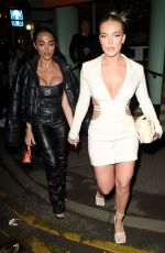 ARIANNA AJTAR abd MARY BREDFORD Leaves San Carlo Restaurant in Manchester 01/28/2022