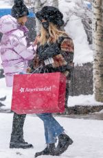 ASHLEE SIMPSON Out and About in Aspen 12/31/2021
