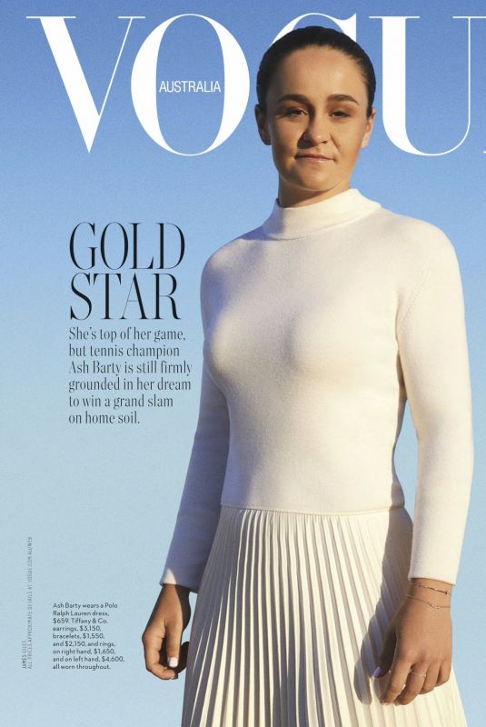 ASHLEIGH BARTY for Vogue Magazine, Australia January 2022