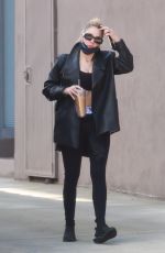 ASHLEY BENSON Leaves Yoga Class in Los Feliz 12/31/2021