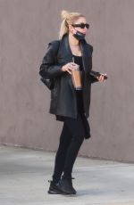 ASHLEY BENSON Leaves Yoga Class in Los Feliz 12/31/2021