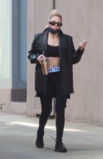 ASHLEY BENSON Leaves Yoga Class in Los Feliz 12/31/2021