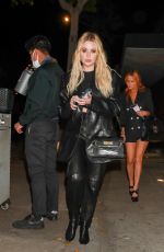 ASHLEY BENSON Out for Dinner at Craig