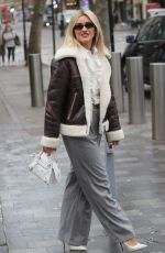 ASHLEY ROBERTS Arrives at Heart Radio in London 01/11/2022
