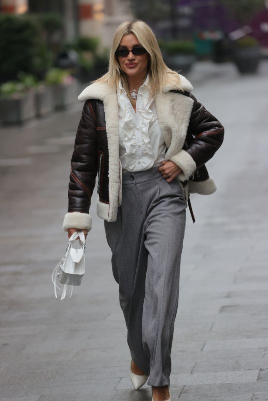 ASHLEY ROBERTS Arrives at Heart Radio in London 01/11/2022