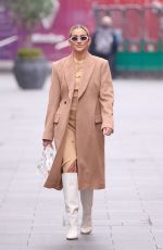 ASHLEY ROBERTS Leaves Global Radio at Leicester Square in London 01/25/2022