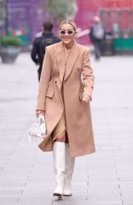 ASHLEY ROBERTS Leaves Global Radio at Leicester Square in London 01/25/2022