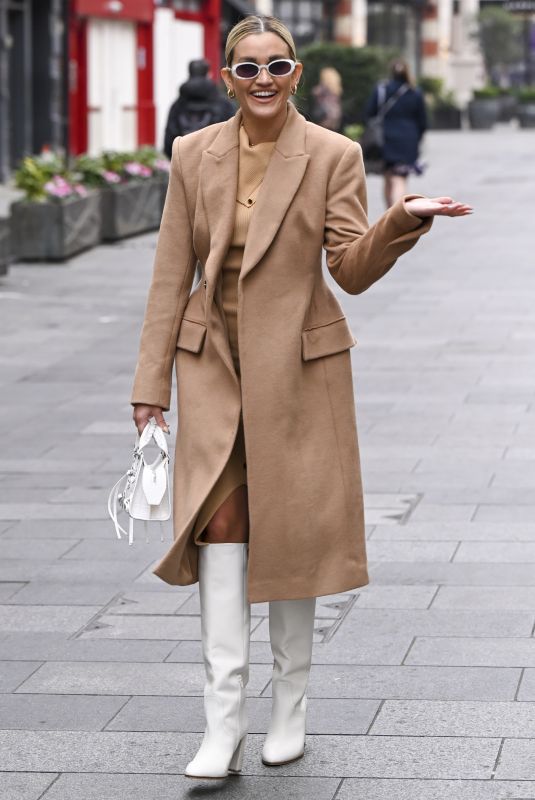 ASHLEY ROBERTS Leaves Global Radio at Leicester Square in London 01/25/2022