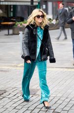 ASHLEY ROBERTS Leaves Global Radio at Leicester Square in London 01/28/2022