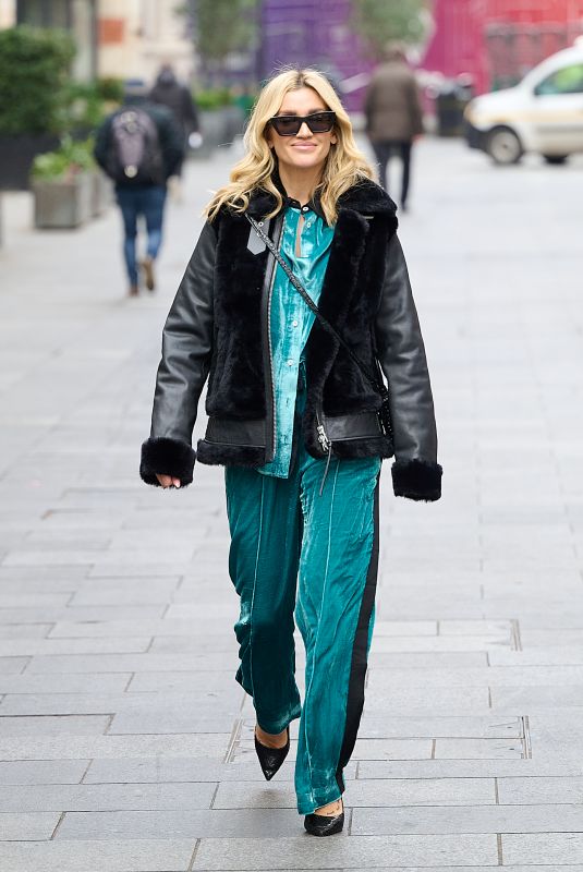 ASHLEY ROBERTS Leaves Global Radio at Leicester Square in London 01/28/2022