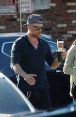 AUDRA MADRI and Josh Duhamel Out for Coffee in Los Angeles 01/20/2022