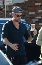 AUDRA MADRI and Josh Duhamel Out for Coffee in Los Angeles 01/20/2022
