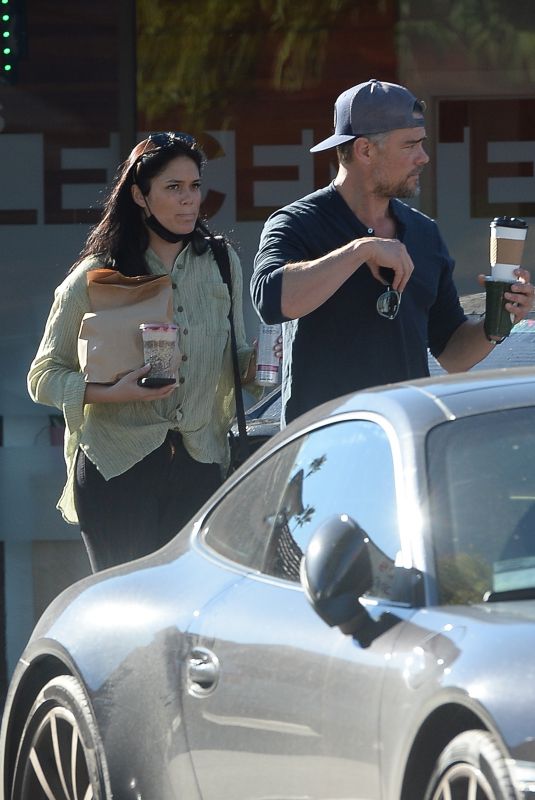 AUDRA MADRI and Josh Duhamel Out for Coffee in Los Angeles 01/20/2022