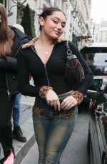AVANI Leaves Her Hotel at Paris Fashion Week 01/22/2022