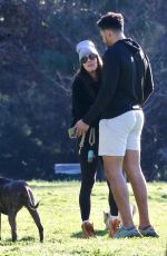BECCA KUFRIN and Thomas Jacobs at a Dog Park in Los Angeles 01/23/2022