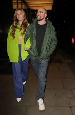 BECKY HILL and Charlie Gardner Night Out in London 01/27/2022