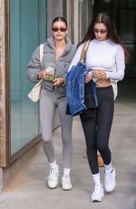 BELLA HADID and HAILEY BIEBER Out in Los Angeles 01/08/2022