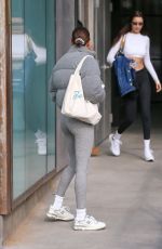 BELLA HADID and HAILEY BIEBER Out in Los Angeles 01/08/2022