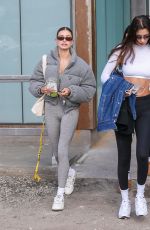BELLA HADID and HAILEY BIEBER Out in Los Angeles 01/08/2022