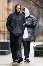 BELLA HADID and Marc Kalman Out on New Years Day in New York 01/01/2022