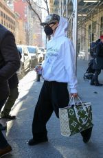 BELLA HADID Leaves Her Apartment in New York 01/26/2022