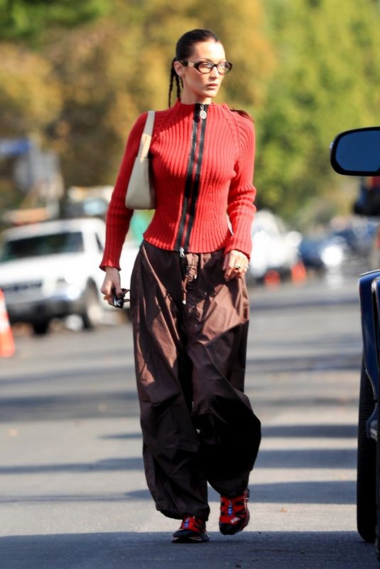 BELLA HADID Out and About in Los Feliz 01/18/2022