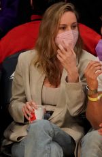 BRIE LARSON at Portland Trail Blazers vs LA Lakers Game at Crypto.Com Arena 12/31/2021