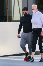 BRIGITTE NIELSEN and Mattia Dessi Leaves a Gym in Encino 01/25/2022