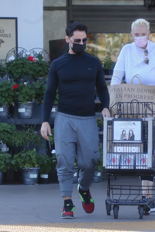 BRIGITTE NIELSEN and Mattia Dessi Leaves a Gym in Encino 01/25/2022