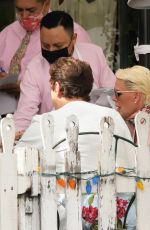 BRIGITTE NIELSN Out with Her Mother at Ivy Restaurant in West Hollywood 01/12/2022