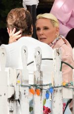 BRIGITTE NIELSN Out with Her Mother at Ivy Restaurant in West Hollywood 01/12/2022