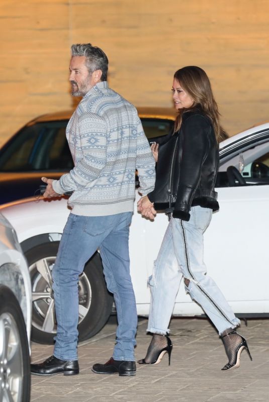 BROOKE BURKE and Scott Rigsby out for Dinner at Nobu in Malibu 01/20/2022