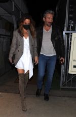 BROOKE BURKE and Scott Rigsby Out for Dinner Date at Giorgio Baldi in Santa Monica 01/21/2022