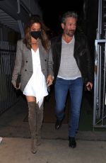 BROOKE BURKE and Scott Rigsby Out for Dinner Date at Giorgio Baldi in Santa Monica 01/21/2022