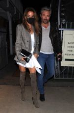 BROOKE BURKE and Scott Rigsby Out for Dinner Date at Giorgio Baldi in Santa Monica 01/21/2022