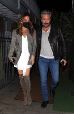 BROOKE BURKE and Scott Rigsby Out for Dinner Date at Giorgio Baldi in Santa Monica 01/21/2022