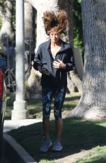 BROOKE BURKE Arrives at a Film Set in Beverly Hills 01/27/2022