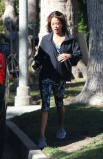 BROOKE BURKE Arrives at a Film Set in Beverly Hills 01/27/2022