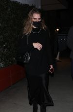 BROOKE SHIELDS Leaves Dinner Date at Giorgio Baldi in Santa Monica 01/13/2022