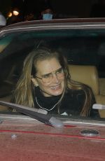 BROOKE SHIELDS Leaves Dinner Date at Giorgio Baldi in Santa Monica 01/13/2022