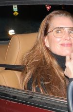 BROOKE SHIELDS Leaves Dinner Date at Giorgio Baldi in Santa Monica 01/13/2022