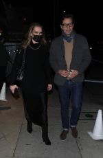 BROOKE SHIELDS Leaves Dinner Date at Giorgio Baldi in Santa Monica 01/13/2022