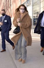 BROOKE SHIELDS Leavesd The Drew Barrymore Show in New York 01/26/2022