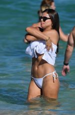 BROOKS NADER in a White Bikini at a Beach in Miami 01/15/2022