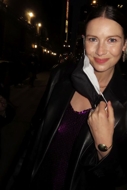 CAITRIONA BALFE Arrives at Late Show with Stephen Colbert in New York 01/12/2022
