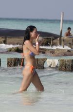 CALLY JANE BEECH in Bikini at a Beach in Isla Mujeres 01/19/2022