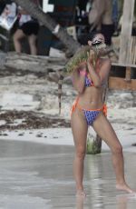 CALLY JANE BEECH in Bikini at a Beach in Isla Mujeres 01/19/2022