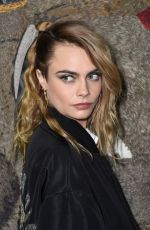 CARA DELVINGNE Arrivves at Dior Show at Paris Fashion Week 01/24/2022