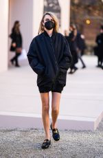 CARA DELVINGNE Arrivves at Dior Show at Paris Fashion Week 01/24/2022